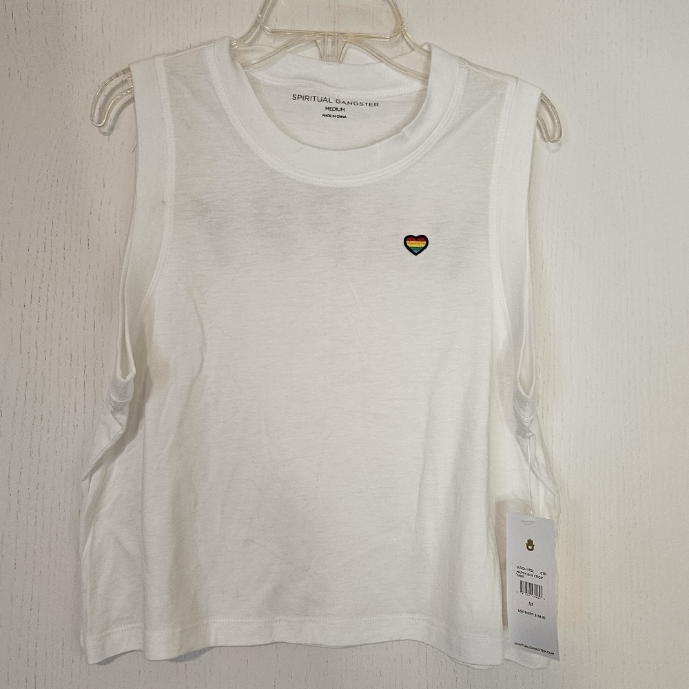 NWT Spiritual Gangster Happy Box Crop Tank Top